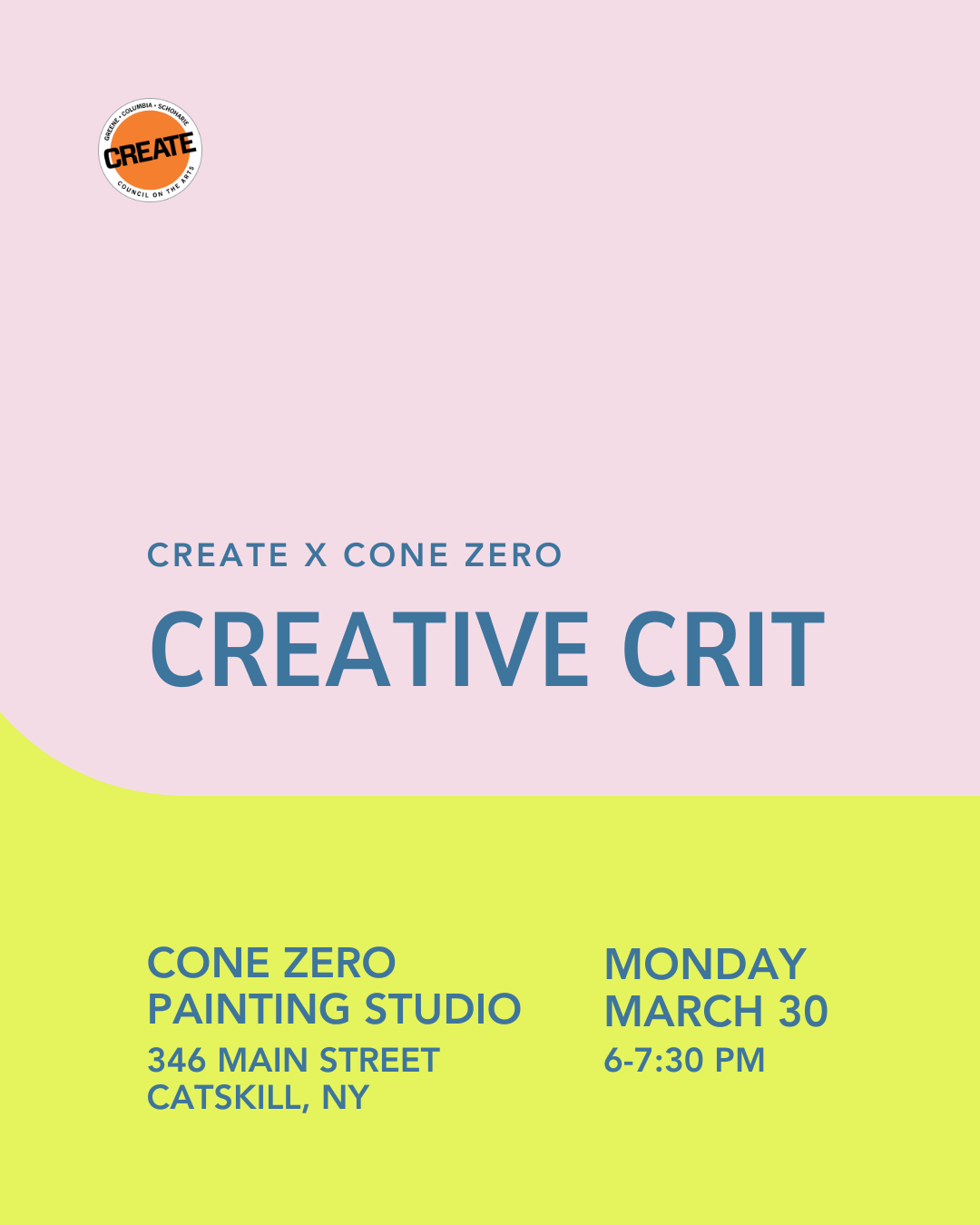 CREATE Council on the Arts - Creative Crit - 3:30