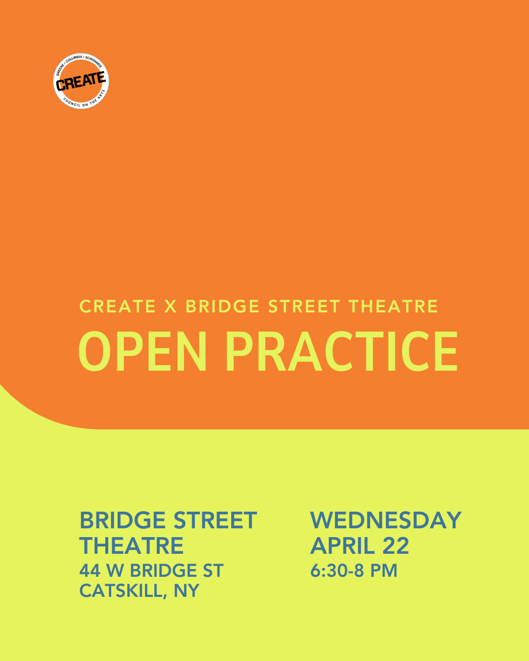 CREATE Council on the Arts - Open Practice - 4:22