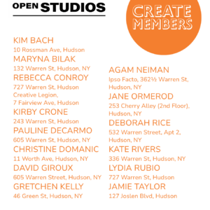 Hudson Open Studios 2026 - CREATE MEMBERS