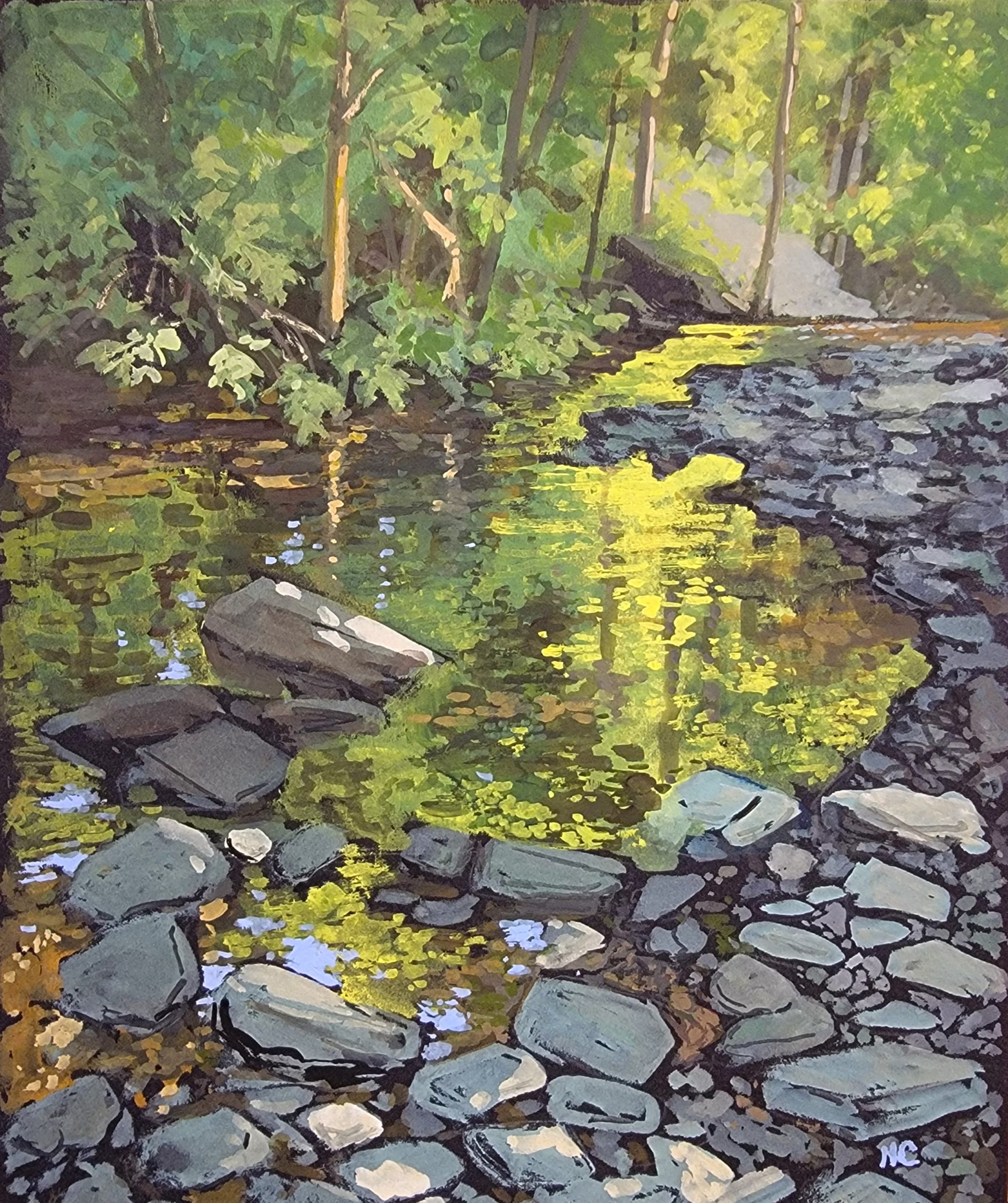 CREATE Council on the Arts - Nancy Campbell_gouache_AgawamuckCreek